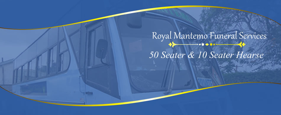 Royal Mantemo Funeral Services 50 and 10 seater hearse